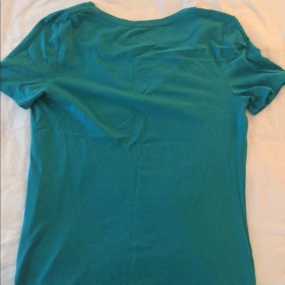 Teal V-Neck Tee  - Picture 3 of 4